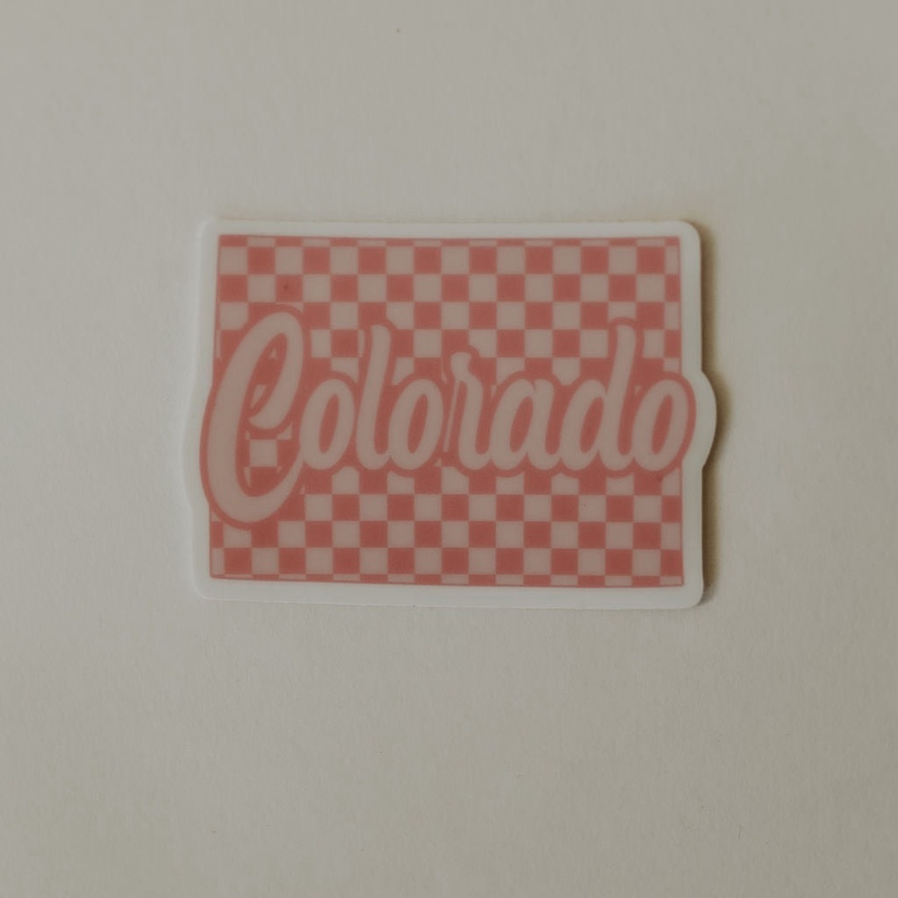 Colorado Pink Checker Sticker - Picture 2 of 2